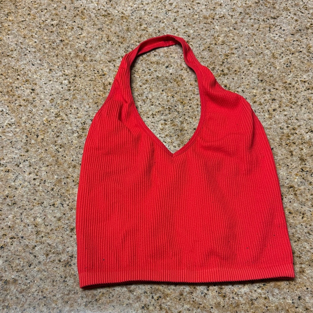 Urban Outfitters Red Halter Neck Top